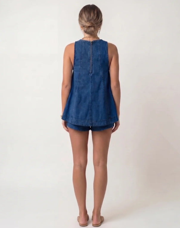 Denim Two-Piece Set